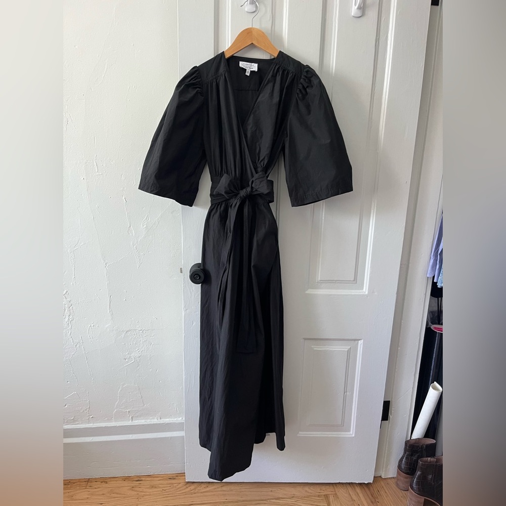 & Other Stories Black Wrap Dress US 4